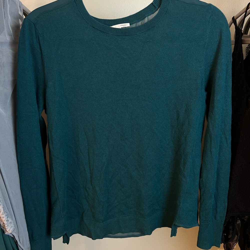 Halogen Long Sleeve With Sheer Back